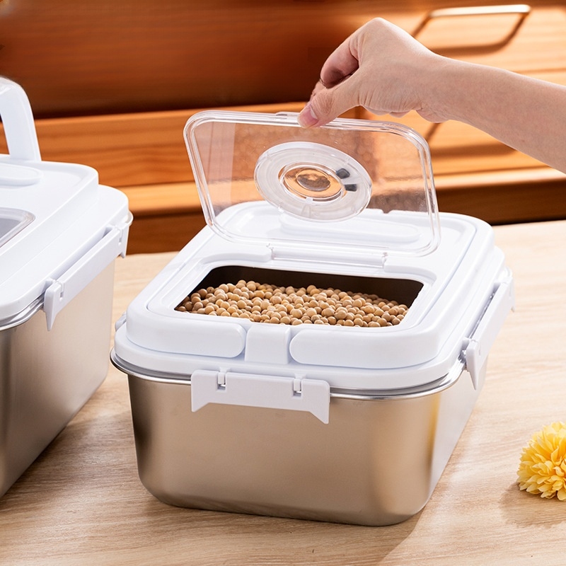 Thickened Stainless Steel Multi-functional Sealed Rice Storage Container