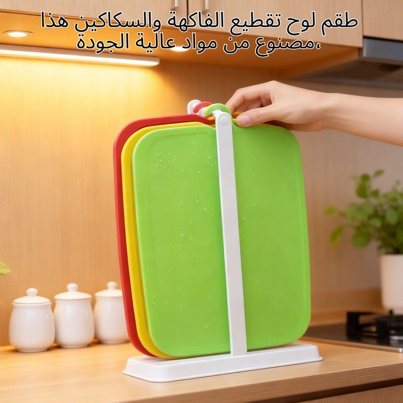 طقم لوح تقطيع وسكاكين للفواكه