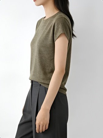 Strukturiertes minimalistisches T-Shirt