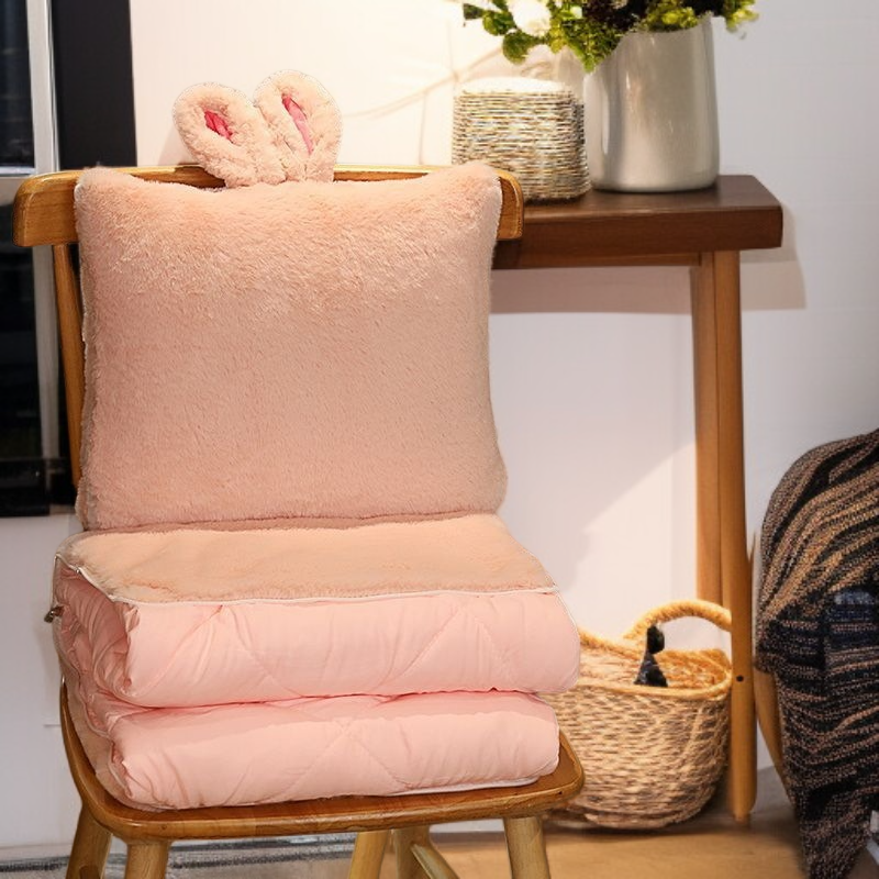 Couverture pliable pour sieste en voiture et coussin de bureau portable