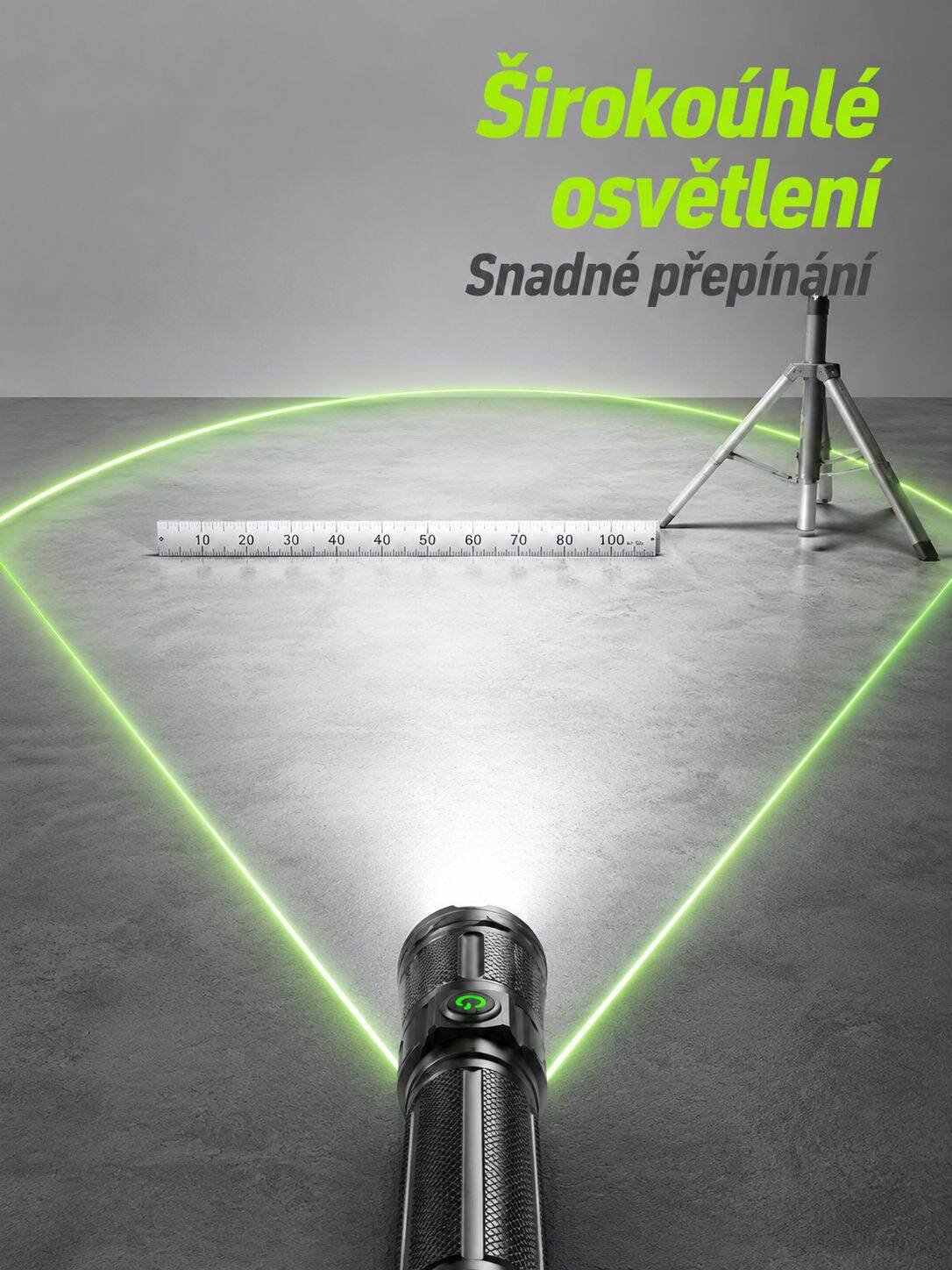 Výkonná LED svítilna pro venkovní použití