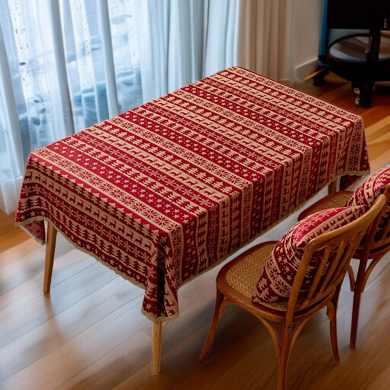 자카드 골드 레이스 식탁보