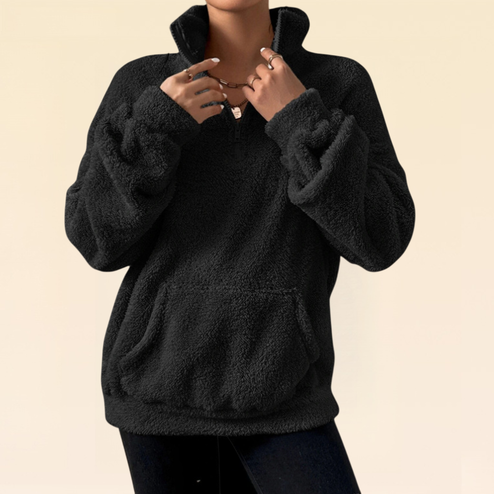 毛絨立領衛衣