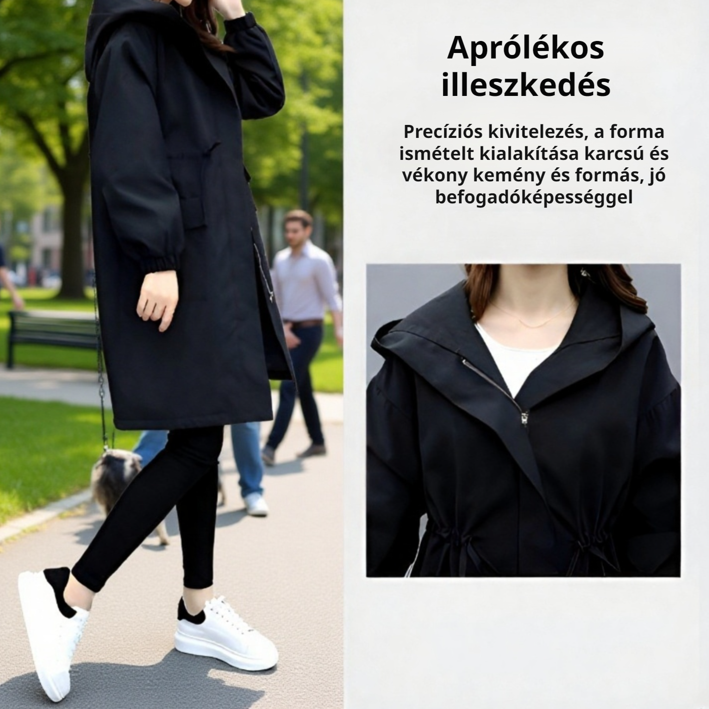 2025 Vastag polárbéléses női középhosszú kabát, őszi-téli divatos női trench kabát