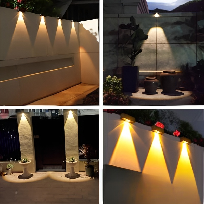 Luz de pared para el hogar, luz solar exterior, luz resistente para exteriores