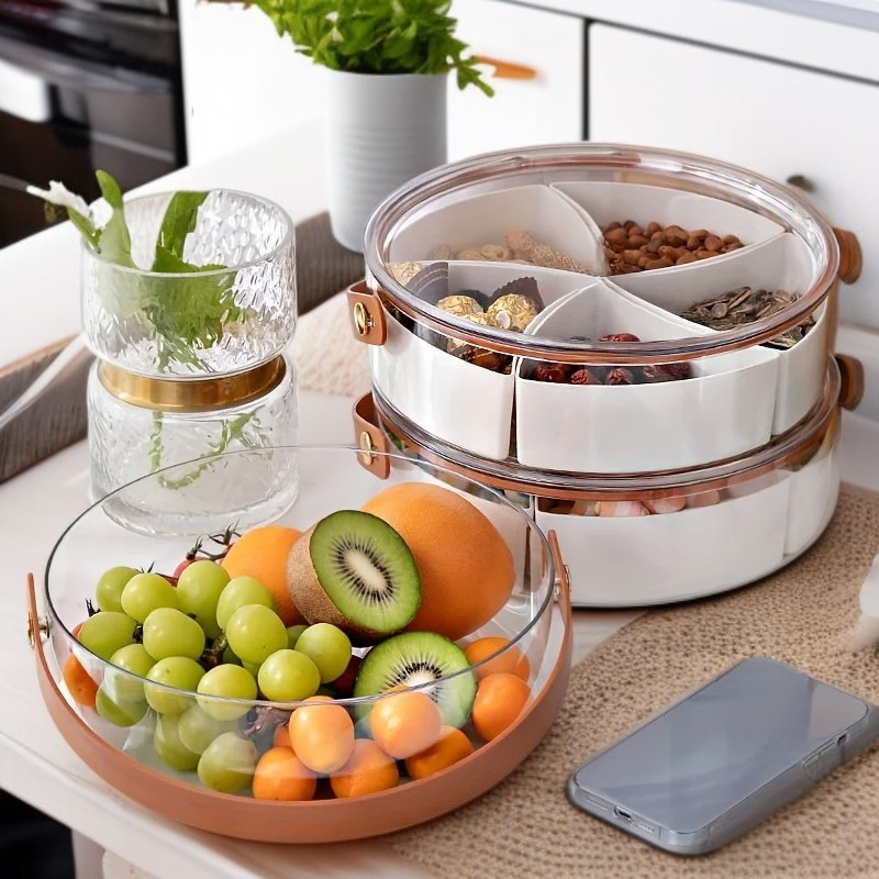 Contenedor portátil de alimentos con divisiones