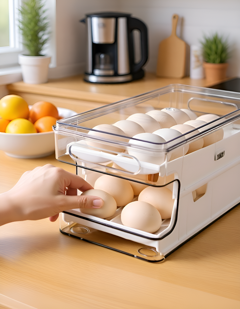 リビングで使う透明収納ボックス