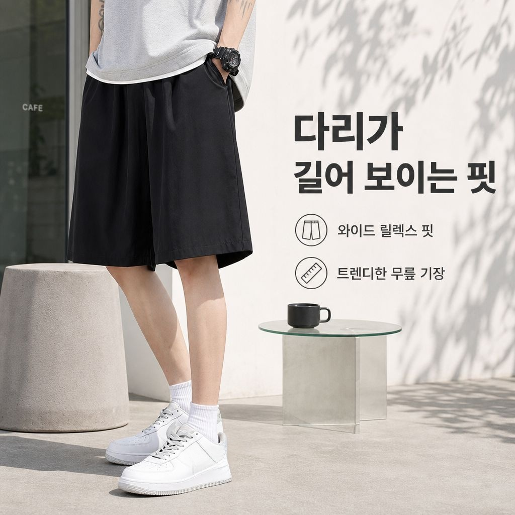 여름용 아이스 실크 남성 반바지 얇은 스타일