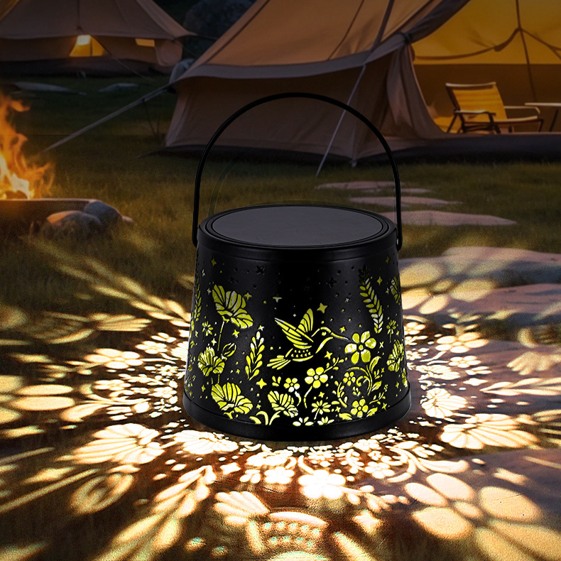 太陽能花蜂鳥庭院燈籠投影花園草坪