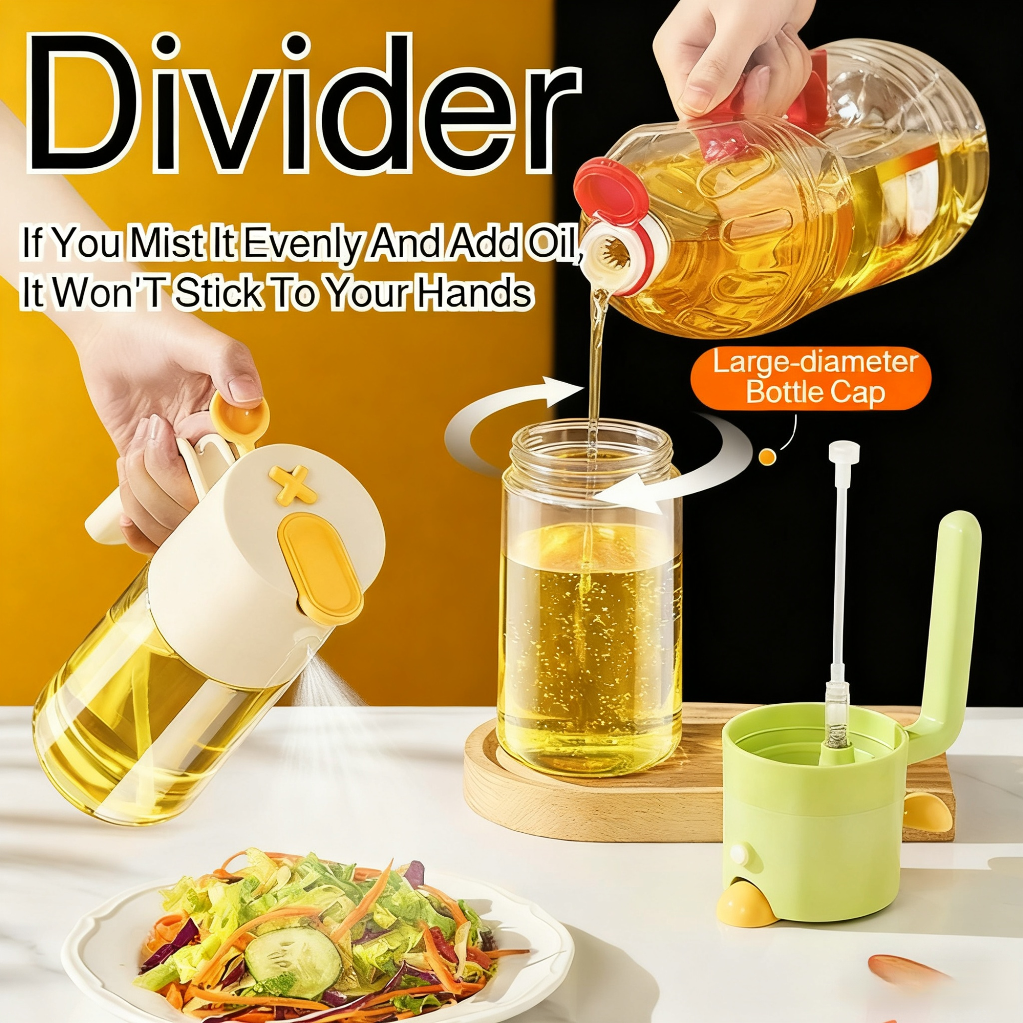 Non-drip Glass Oil Dispenser for Home – Spray and Pour Function