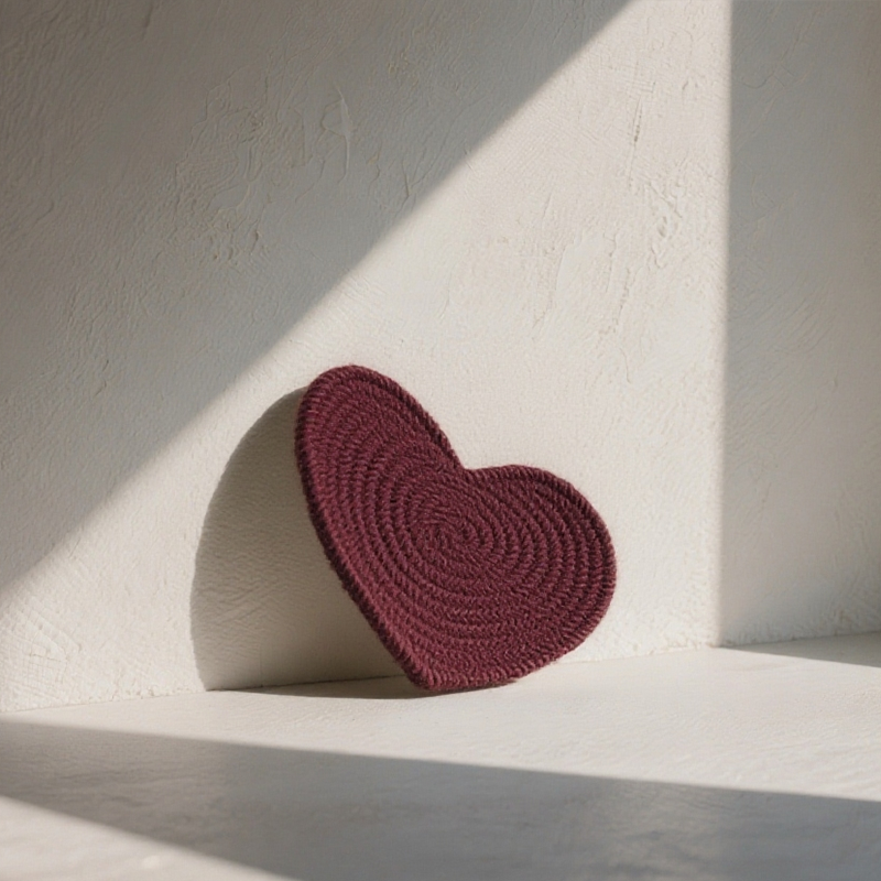 귀여운 하트 디자인 식탁 매트