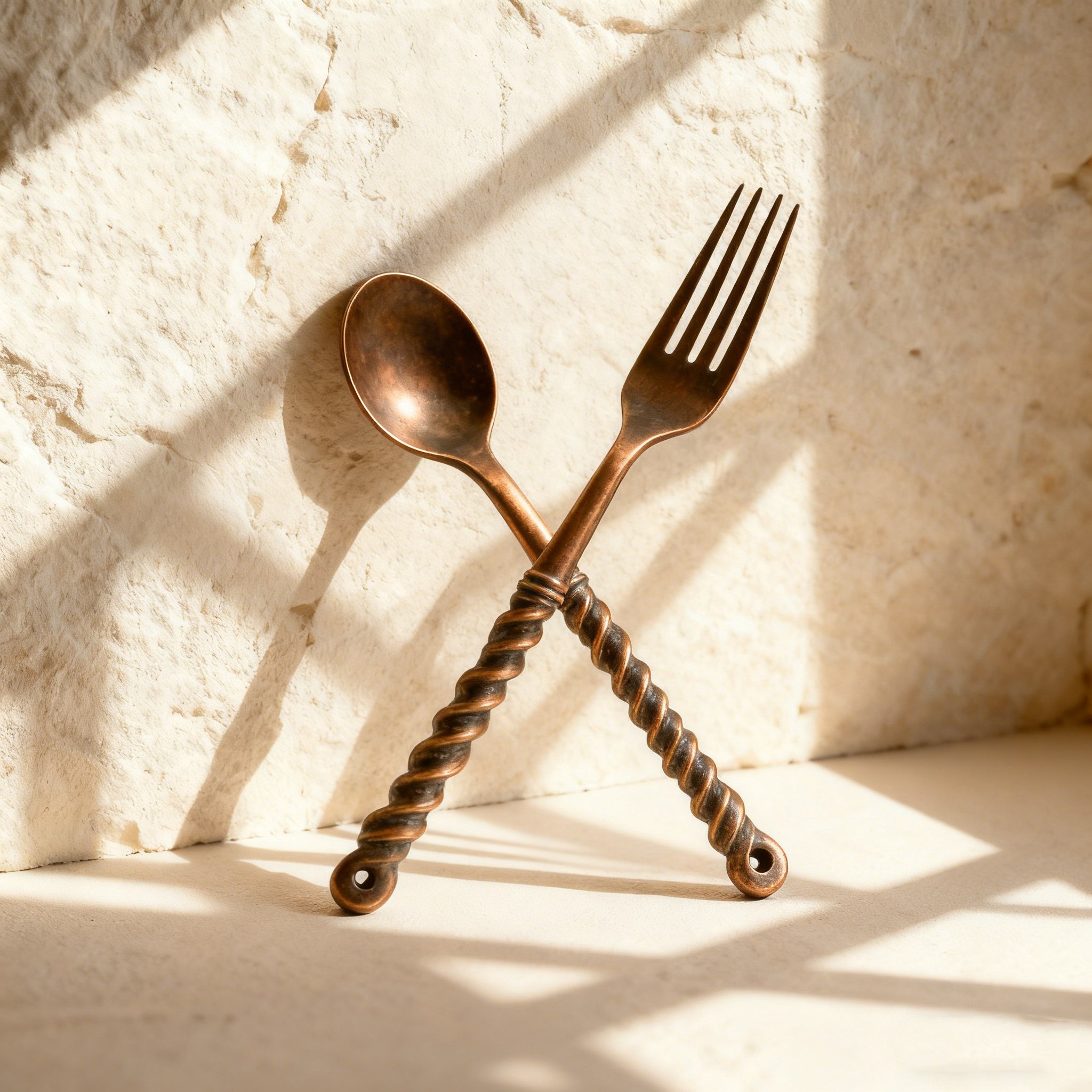  ชุดเครื่องใช้บนโต๊ะอาหารโลหะ (มีดและส้อม) 4 ชุด