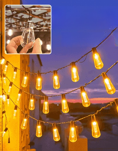 โคมไฟโซลาร์เซลล์ตกแต่งสวนลานบ้านกลางแจ้งและแคมป์ปิ้ง