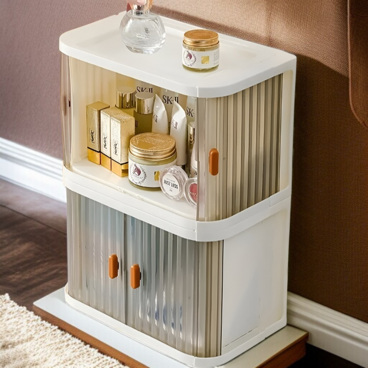 거실 수납함 정리 화장품 수납함 탁상 수납함 레이어드 책상 잡동사니 방진 접이식 수납함