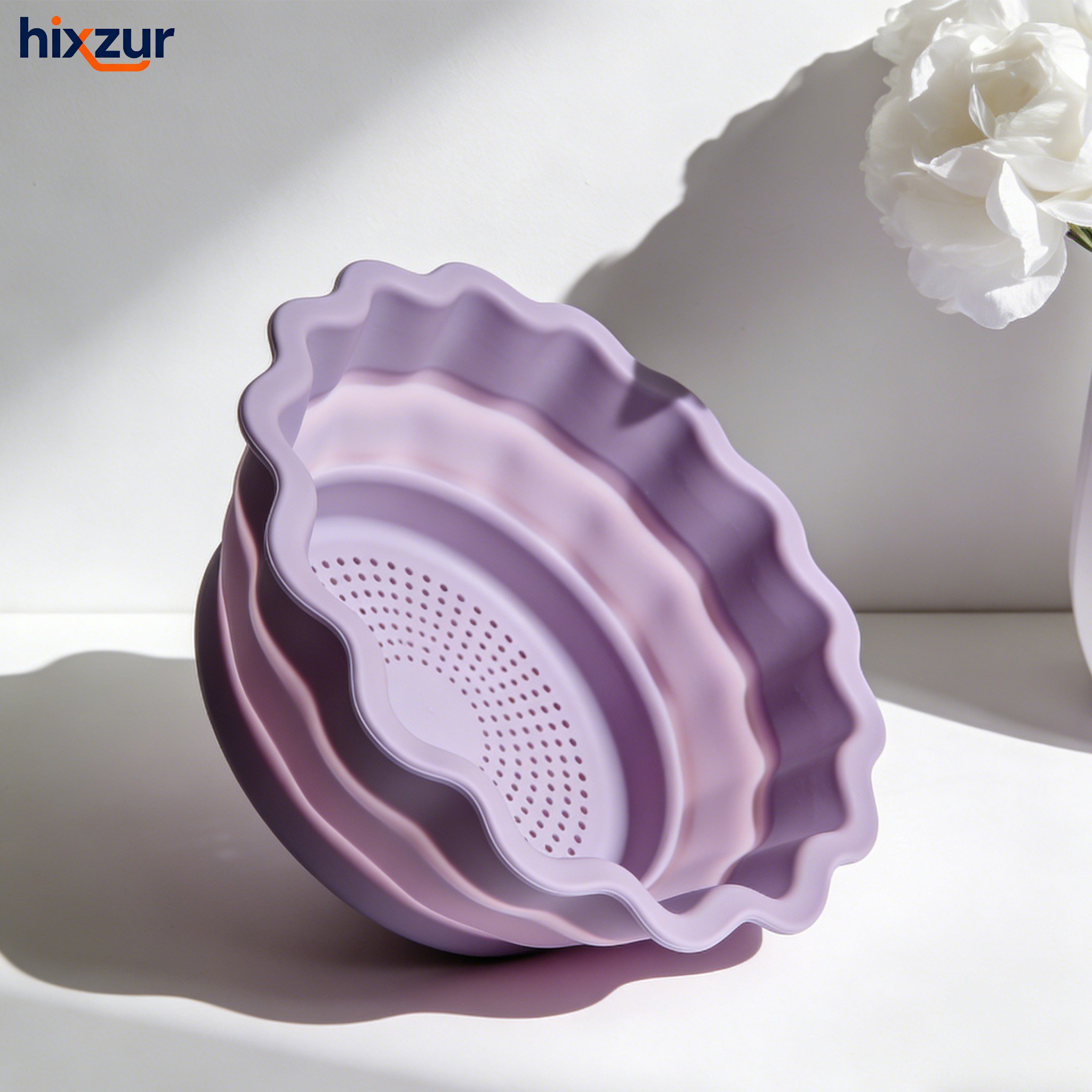 ตะกร้ากรองน้ำแบบพับได้ซิลิโคนเกรดอาหาร