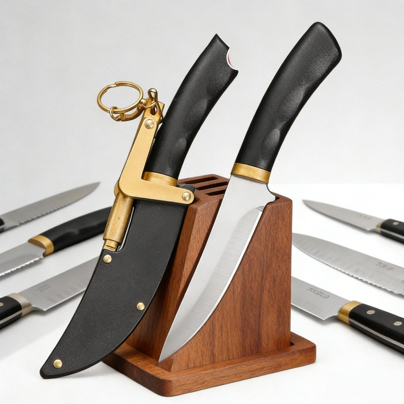 多功能戶外野營燒烤手把肉便攜小刀