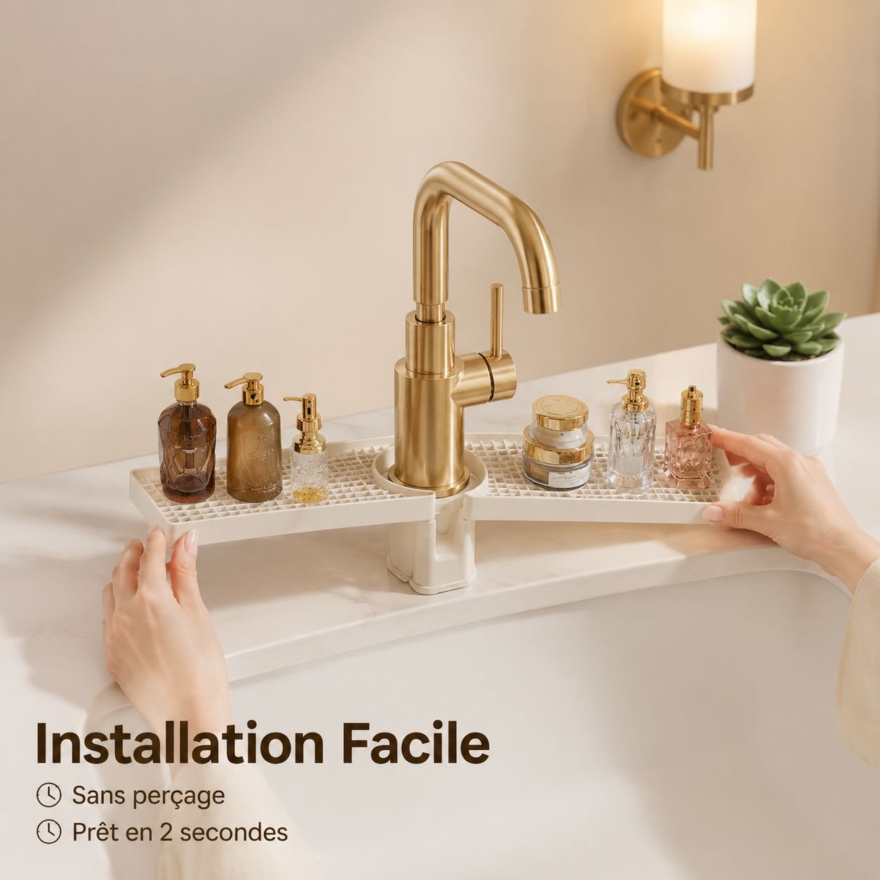 Étagère de rangement pour lavabo de salle de bain