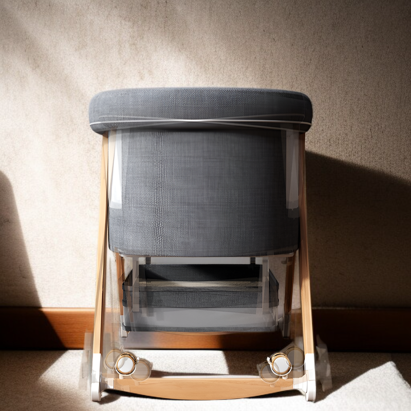 Compact Baby Bed with Wheels, Easy to Clean, Anti-Spit-up Design, Ideal Birth Gift