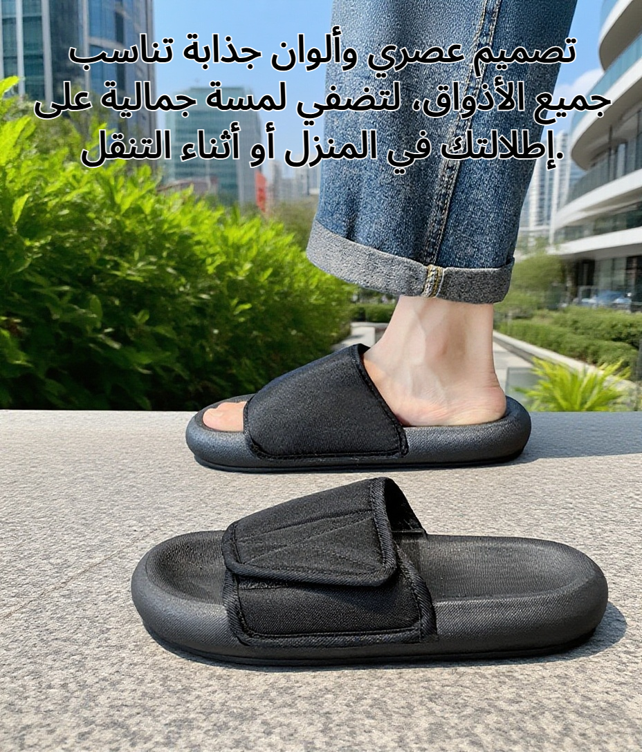 تصميم أنيق لنعال منزلية بنعل سميك