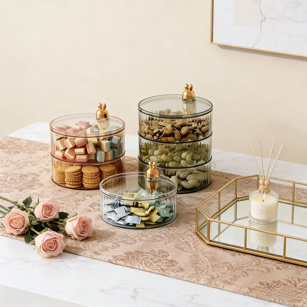 時尚客廳多層瓜子乾果收納盤