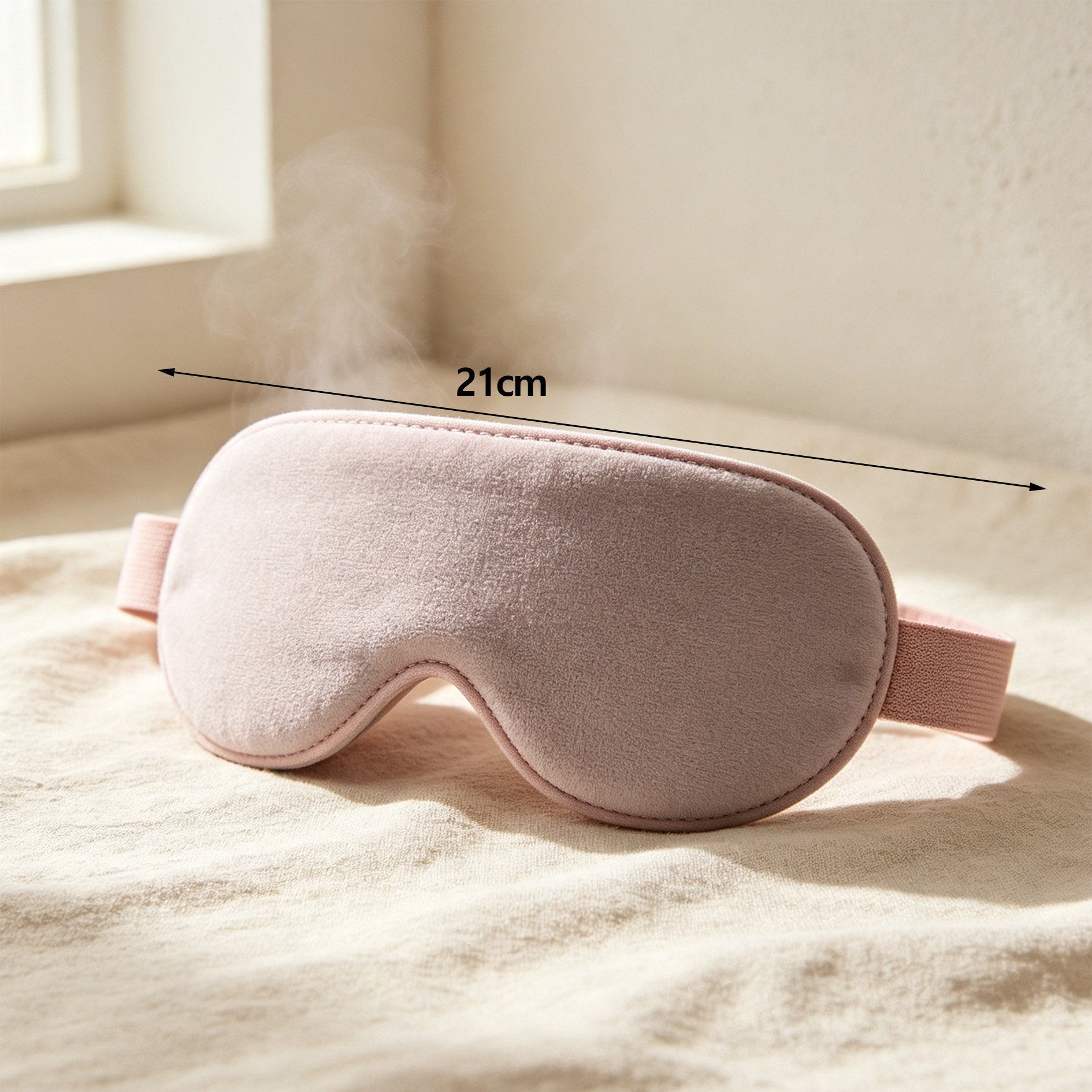 Gentle warmth eye mask for dark circle reduction