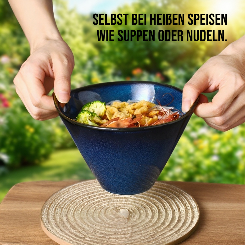 Große asiatische Suppenschüssel aus hochwertiger Keramik