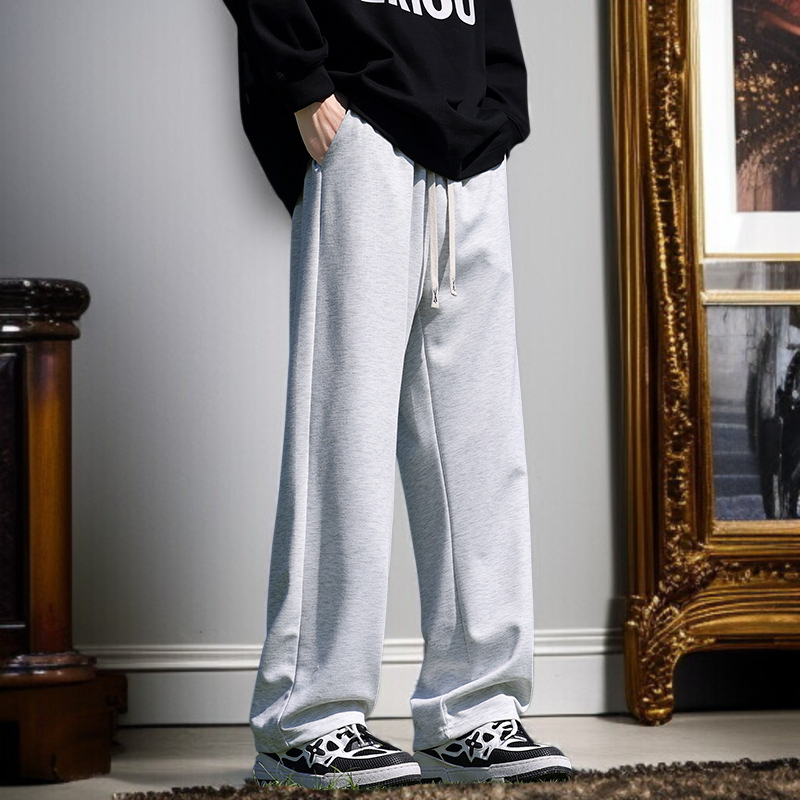 男性用春秋ワイドストレートトレーニングパンツ ストレートパンツ