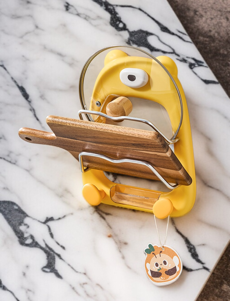 多功能壁掛式鍋蓋收納架