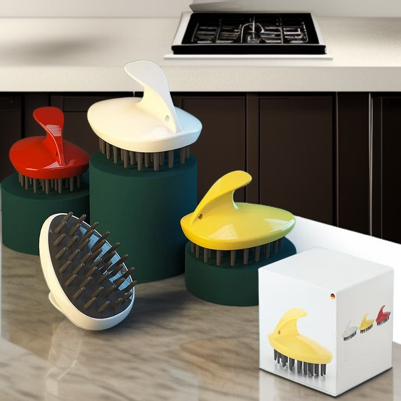 Men's Scalp Meridian Massage Shampoo Brush with Non-slip Silicone Design