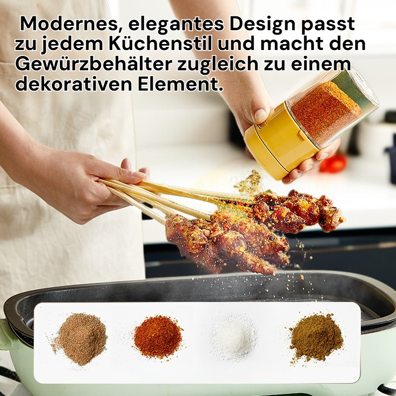 Feuchtigkeitsdichter Glas-Salzstreuer Gewürzdose