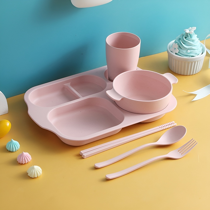 Children's Eco-friendly Dining Tableware Set (6 Pieces)
