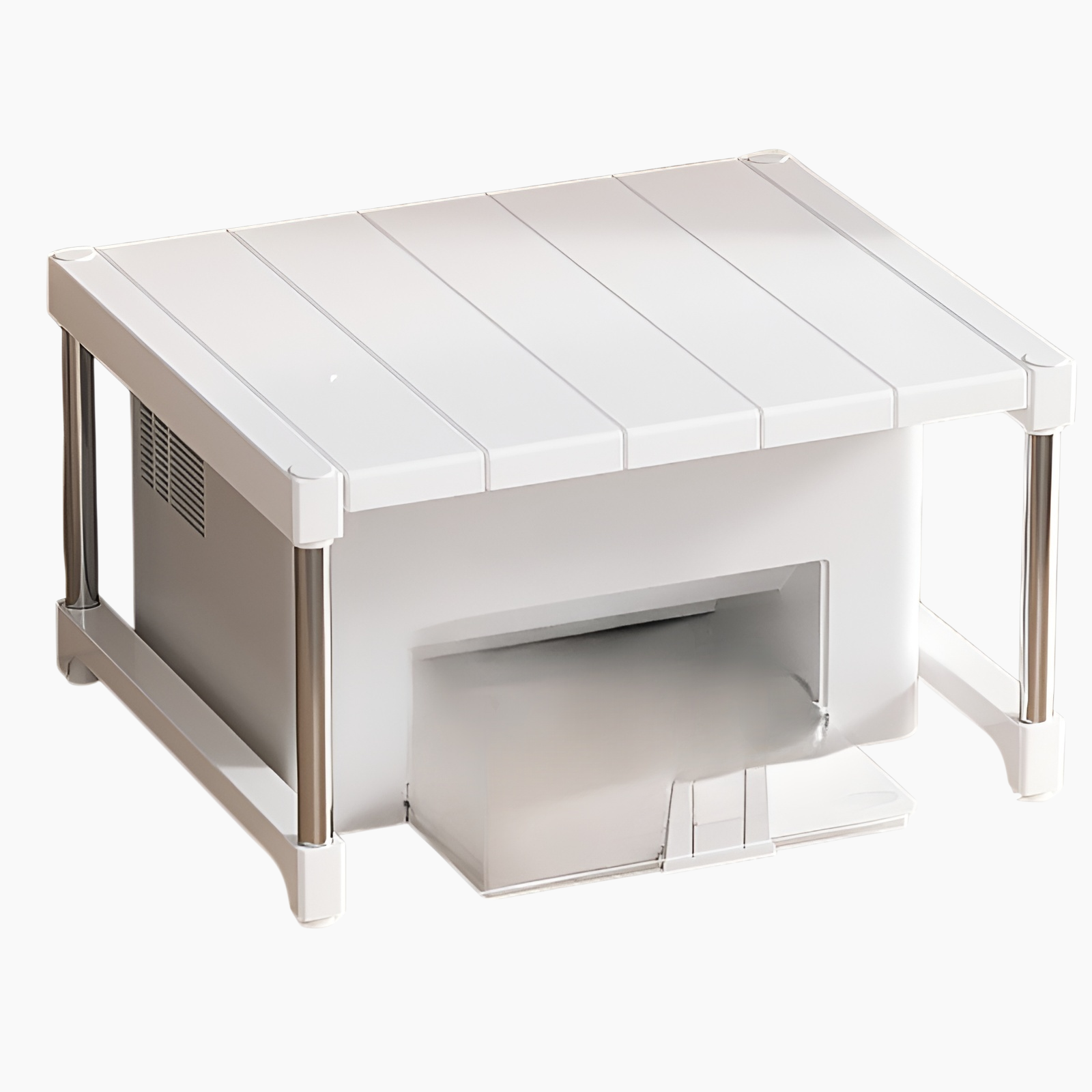 プリンターラックデスクトップ格納式コピー機スタンドオフィスデスク階層型小型収納ラック