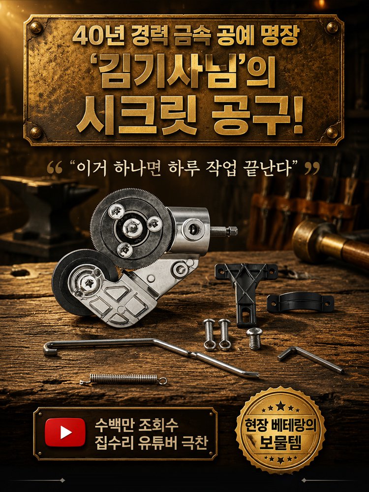 전동드릴용 간편 철판커터 어댑터