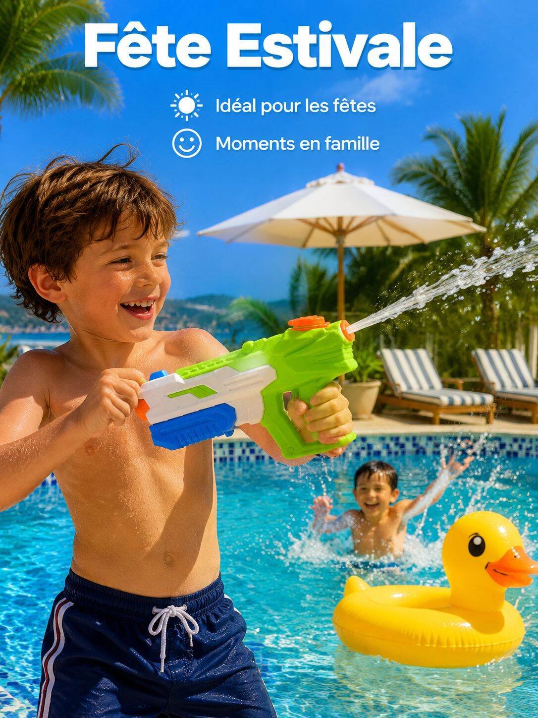 Pistolet à eau pour enfants à pression d'eau