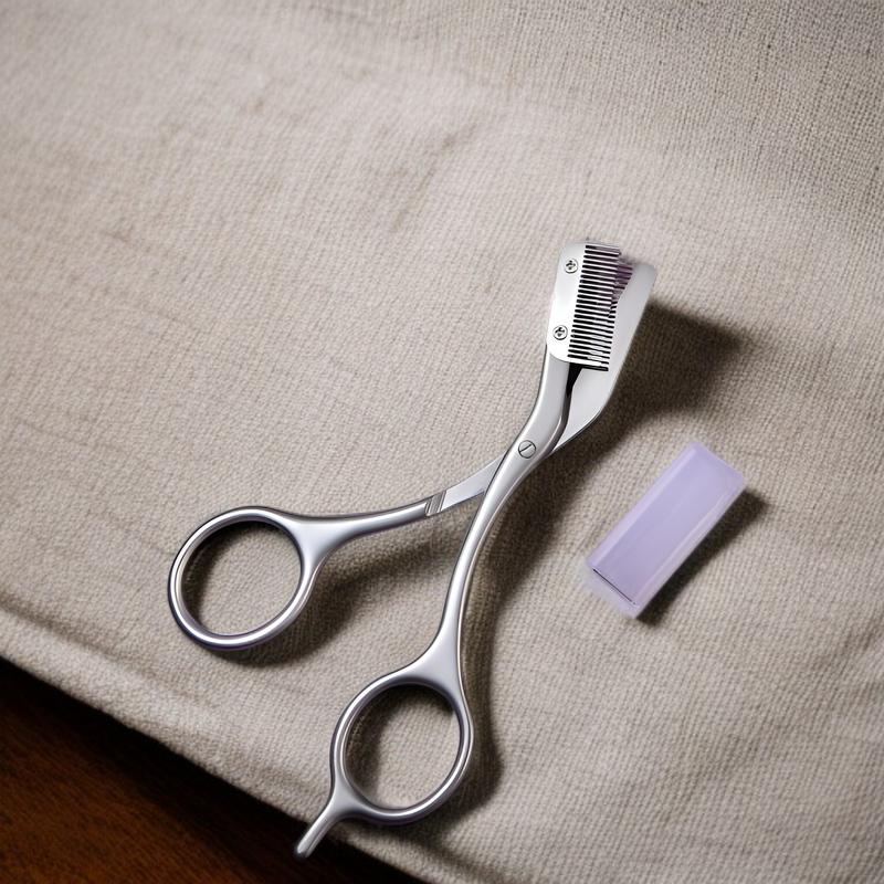 Eyebrow Grooming Scissors with Comb
