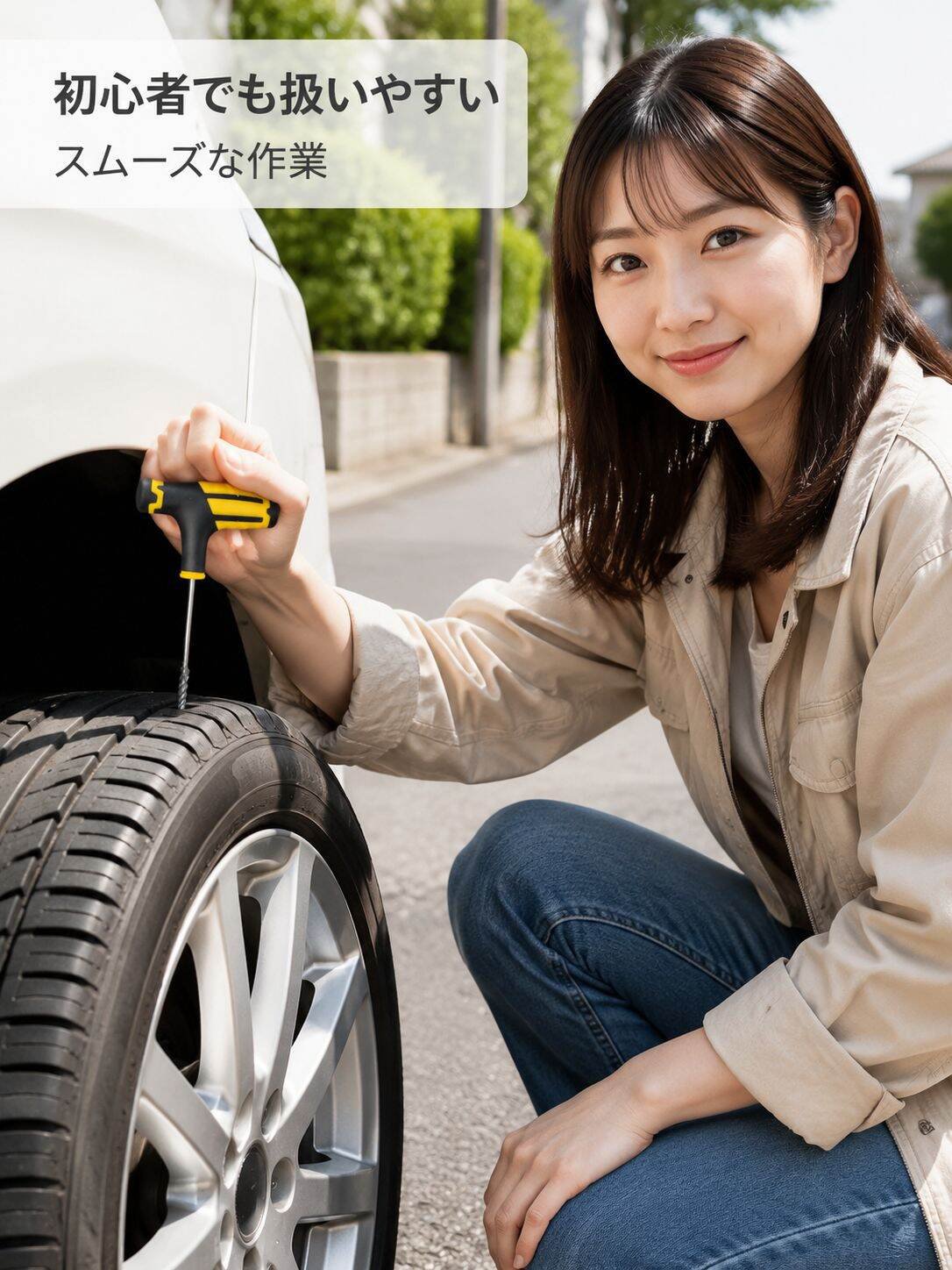 乗用車用クイックタイヤ修理キット