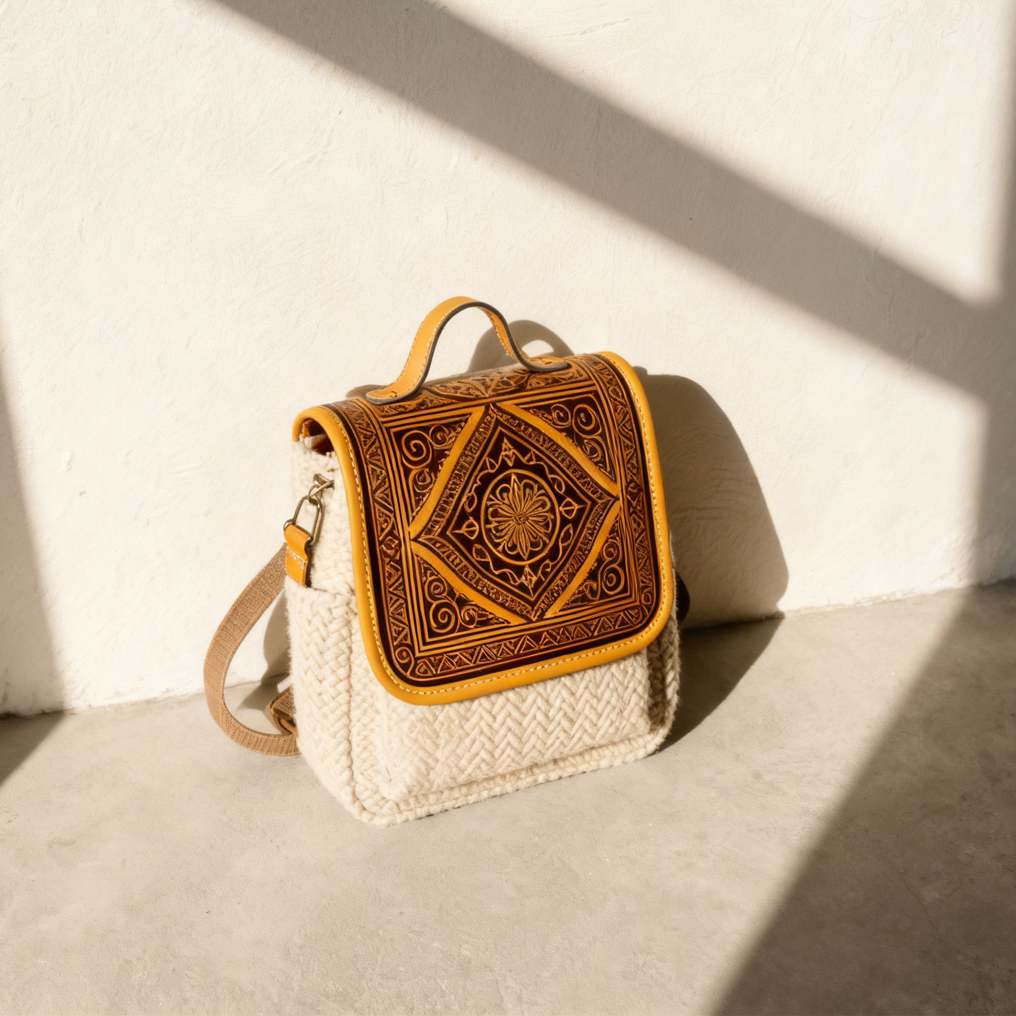 編み物ワンショルダーバッグ