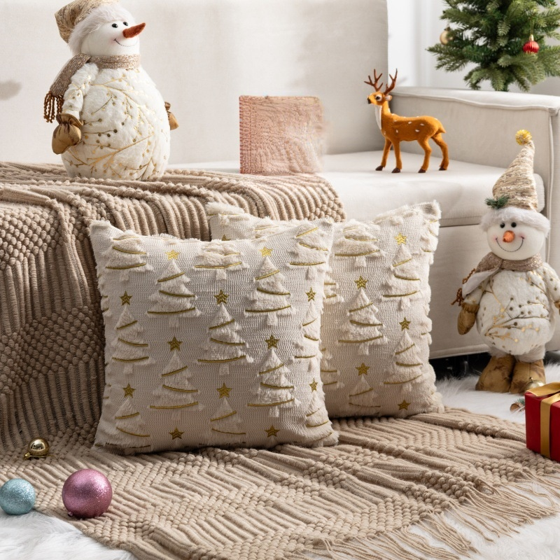 ホリデーシーズンの装飾用枕カバー