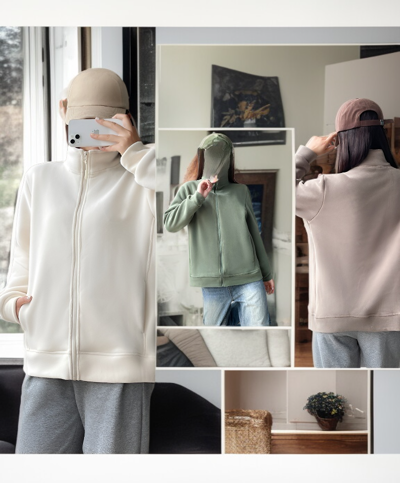 추동 여성 차이나 자수 집업 카디건 도톰 후드 코트