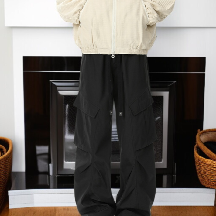 Pantalones rectos impermeables para exteriores, multifuncionales y holgados