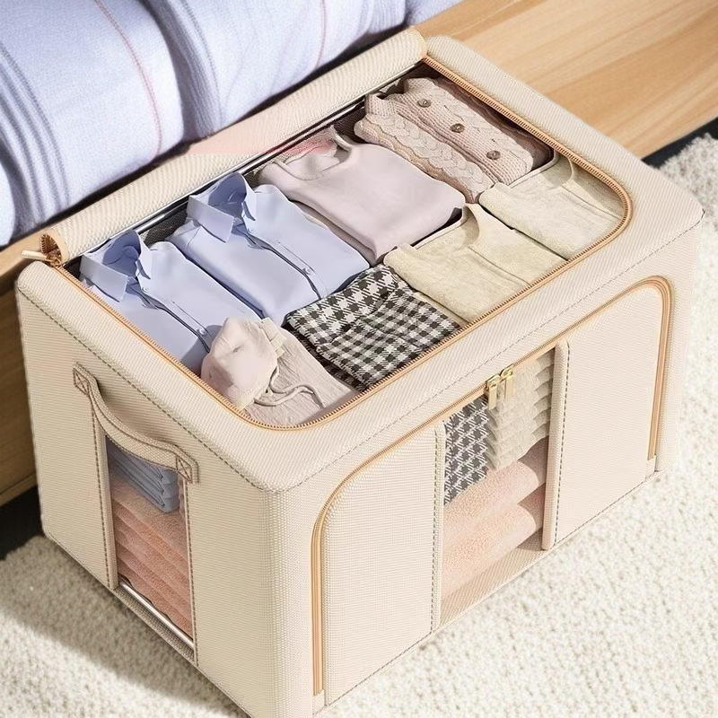 Organizador doméstico multifuncional para prendas y mantas, caja de almacenamiento para dormitorio