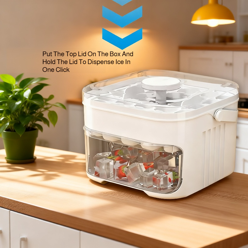 Durable plastic ice tray with easy-release feature