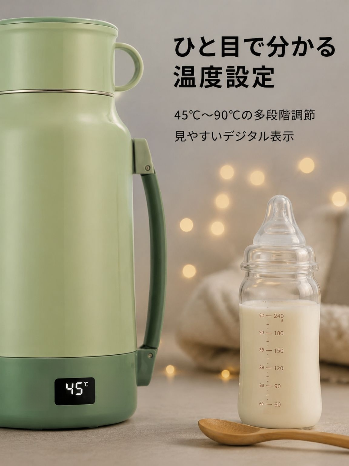 多段階温度調節電気ポット、長時間保温