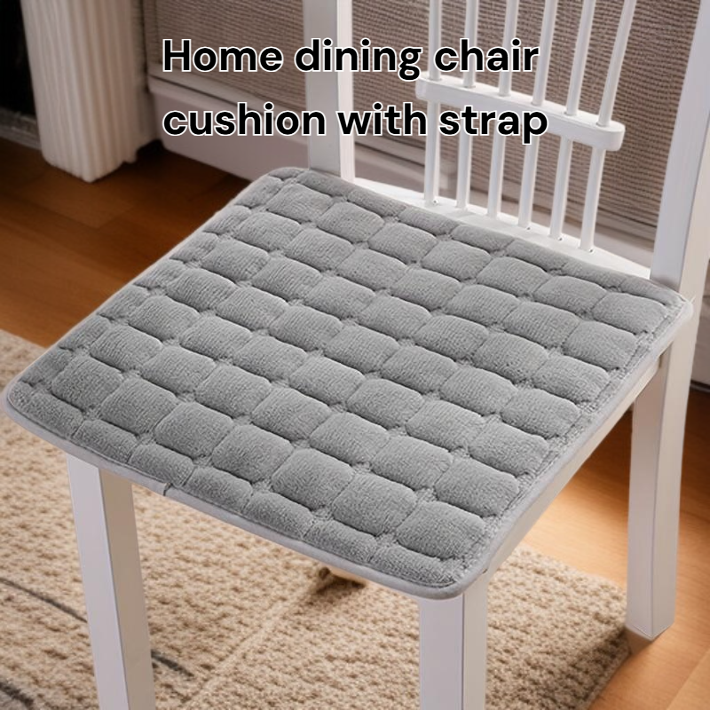 Home dining chair cushion with strap