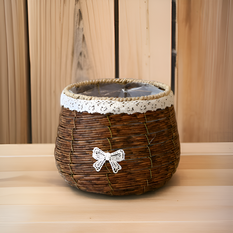 生花とドライフラワーのフラワーバスケット