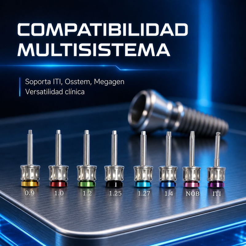 Destornillador especializado para reparación de implantes compatible con sistema ITI