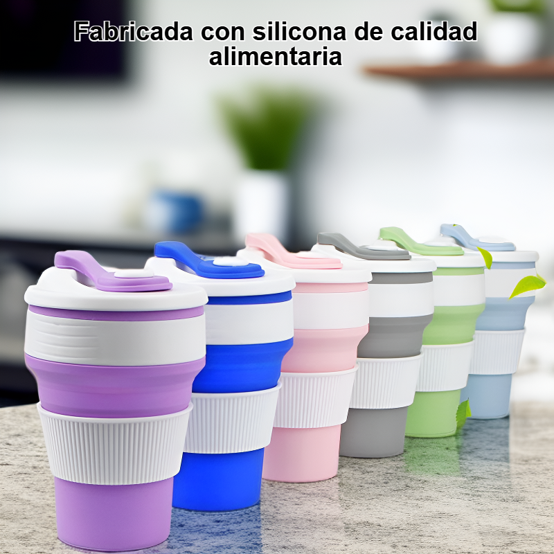 Botella de agua plegable de silicona