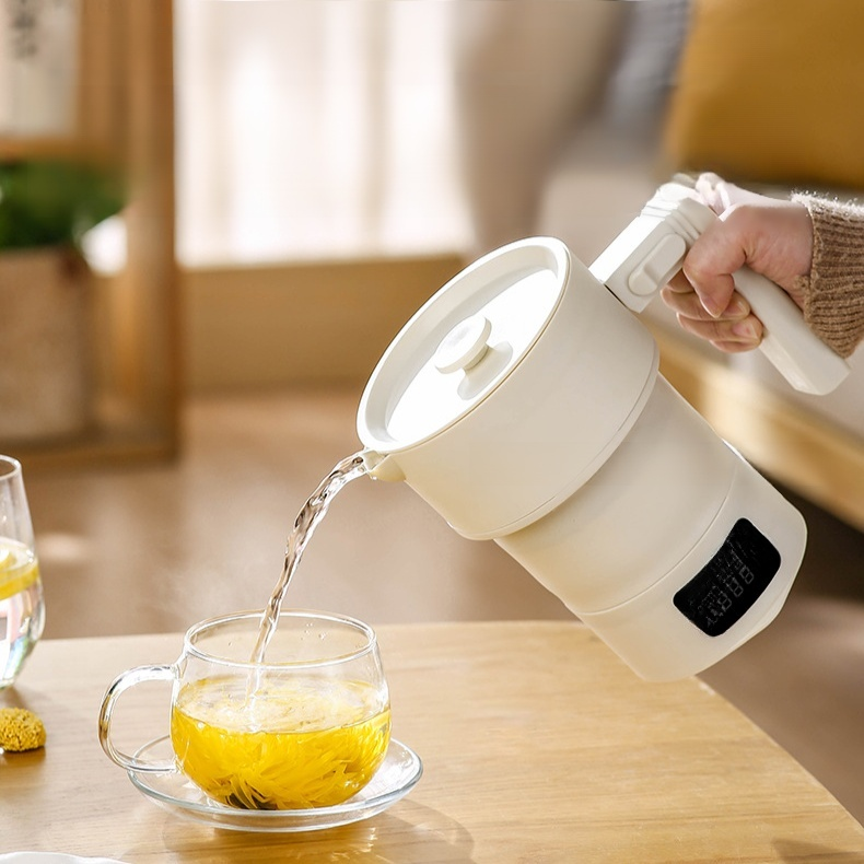 ポータブルステンレス折りたたみ電気ケトル