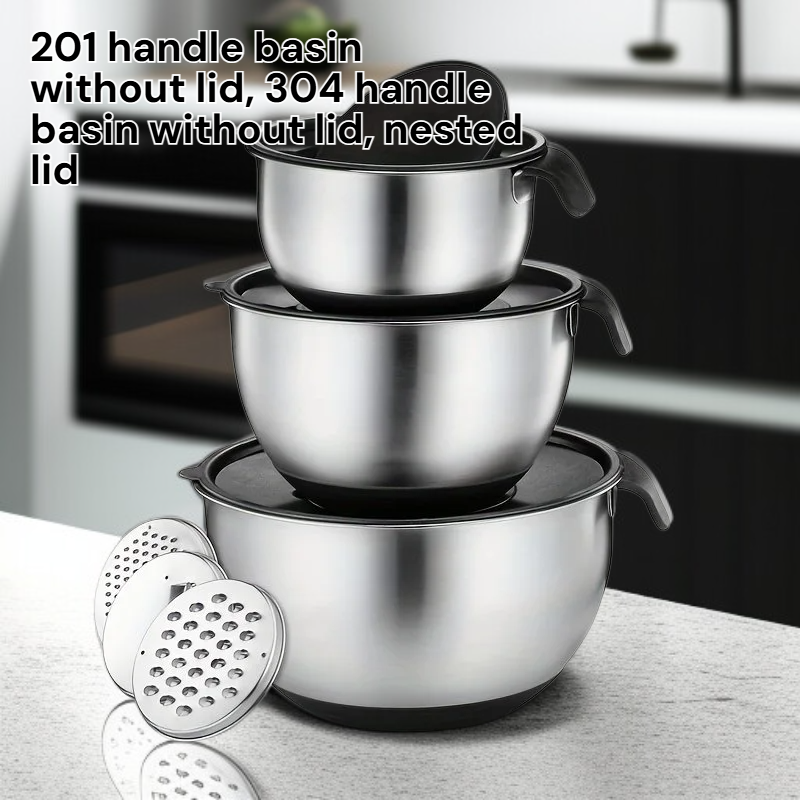 Set of 3 Mixing Bowls with Lids 