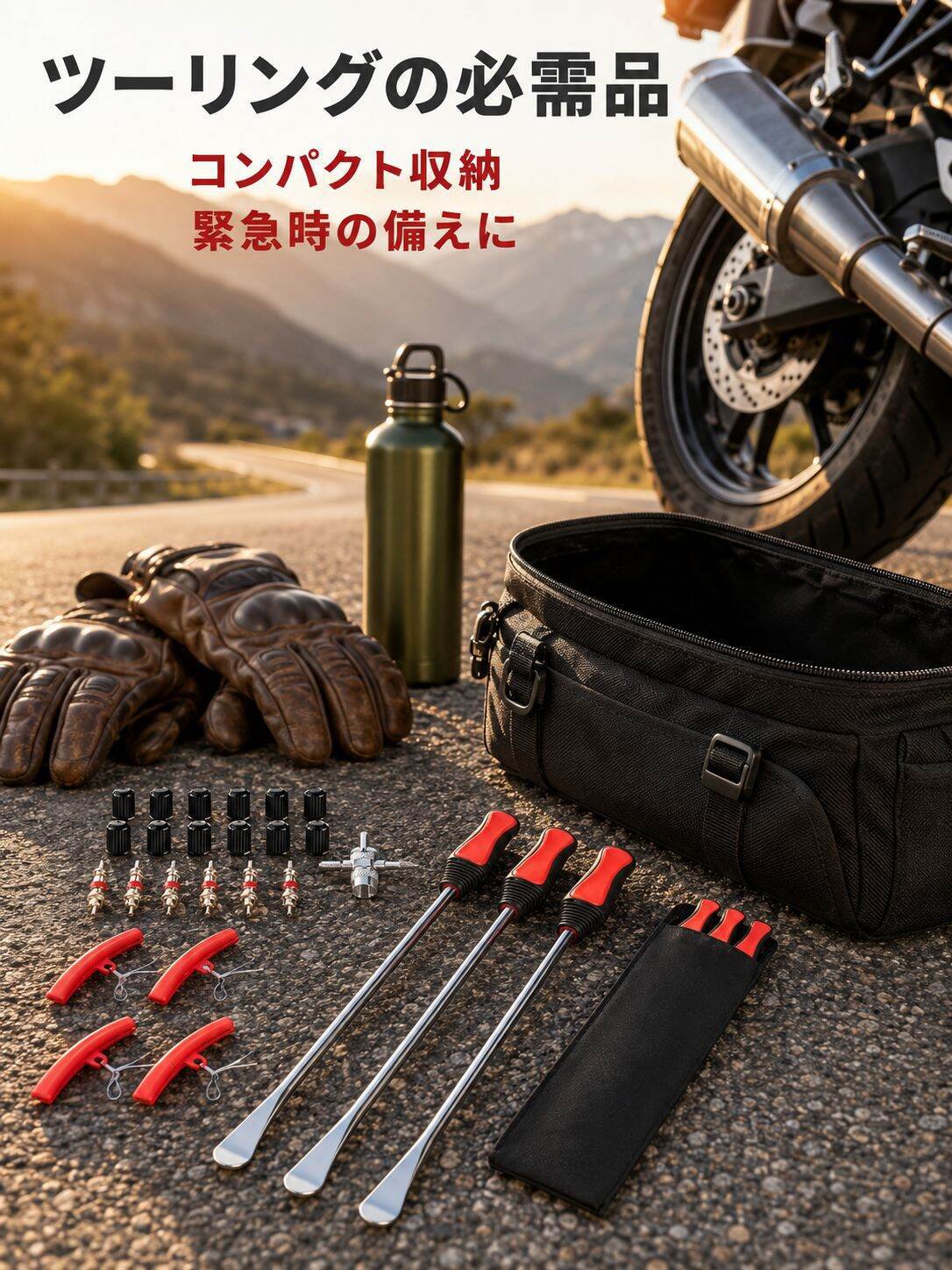 バイクタイヤレバー工具セット タイヤプロテクター付き タイヤ交換用レバー メンテナンス工具